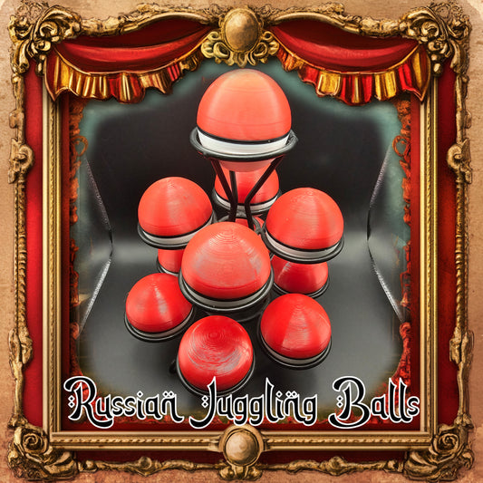 Russian Juggling Balls 65 mm | 3 – 75 g Sand-Filled Set | Low-Bounce Practice & Stage Props | Handmade 3-D Printed Circus Flow Arts