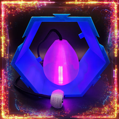 LED Poi Flowtoys Capsule Compatible – Interchangeable Modular Set | Swivel TPU Handles, Glow Shapes (Poke, D20, Crystal, Octo)