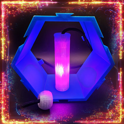 LED Poi Flowtoys Capsule Compatible – Interchangeable Modular Set | Swivel TPU Handles, Glow Shapes (Poke, D20, Crystal, Octo)