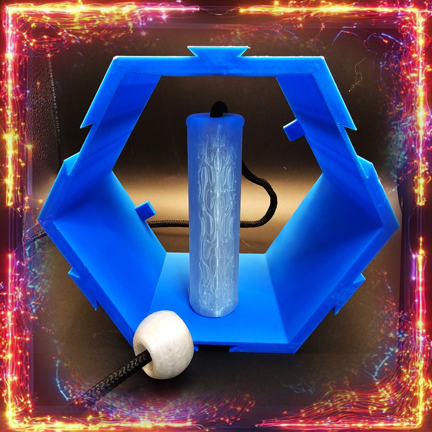 LED Poi Flowtoys Capsule Compatible – Interchangeable Modular Set | Swivel TPU Handles, Glow Shapes (Poke, D20, Crystal, Octo)