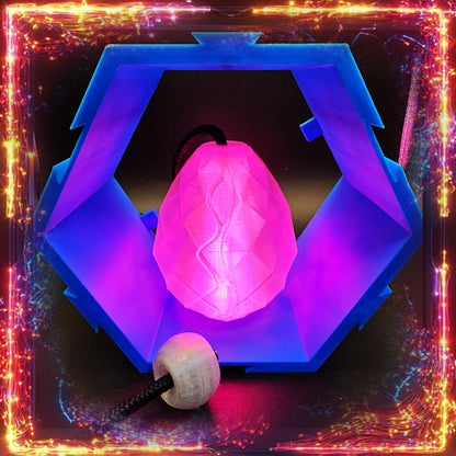 LED Poi Flowtoys Capsule Compatible – Interchangeable Modular Set | Swivel TPU Handles, Glow Shapes (Poke, D20, Crystal, Octo)